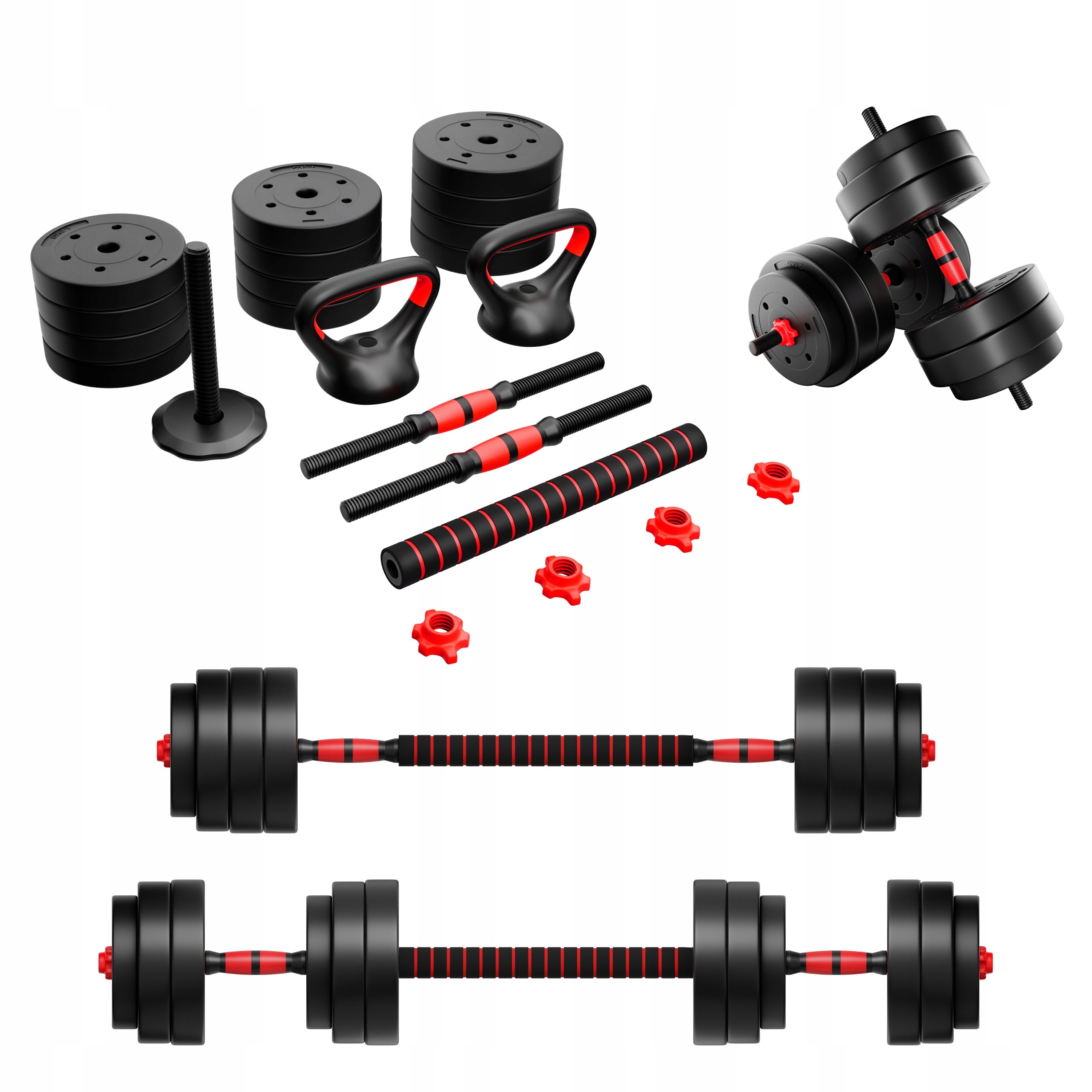 Zestaw Hantli Bitumicznych Treningowych Athler Hantle Regulowane Kettlebell