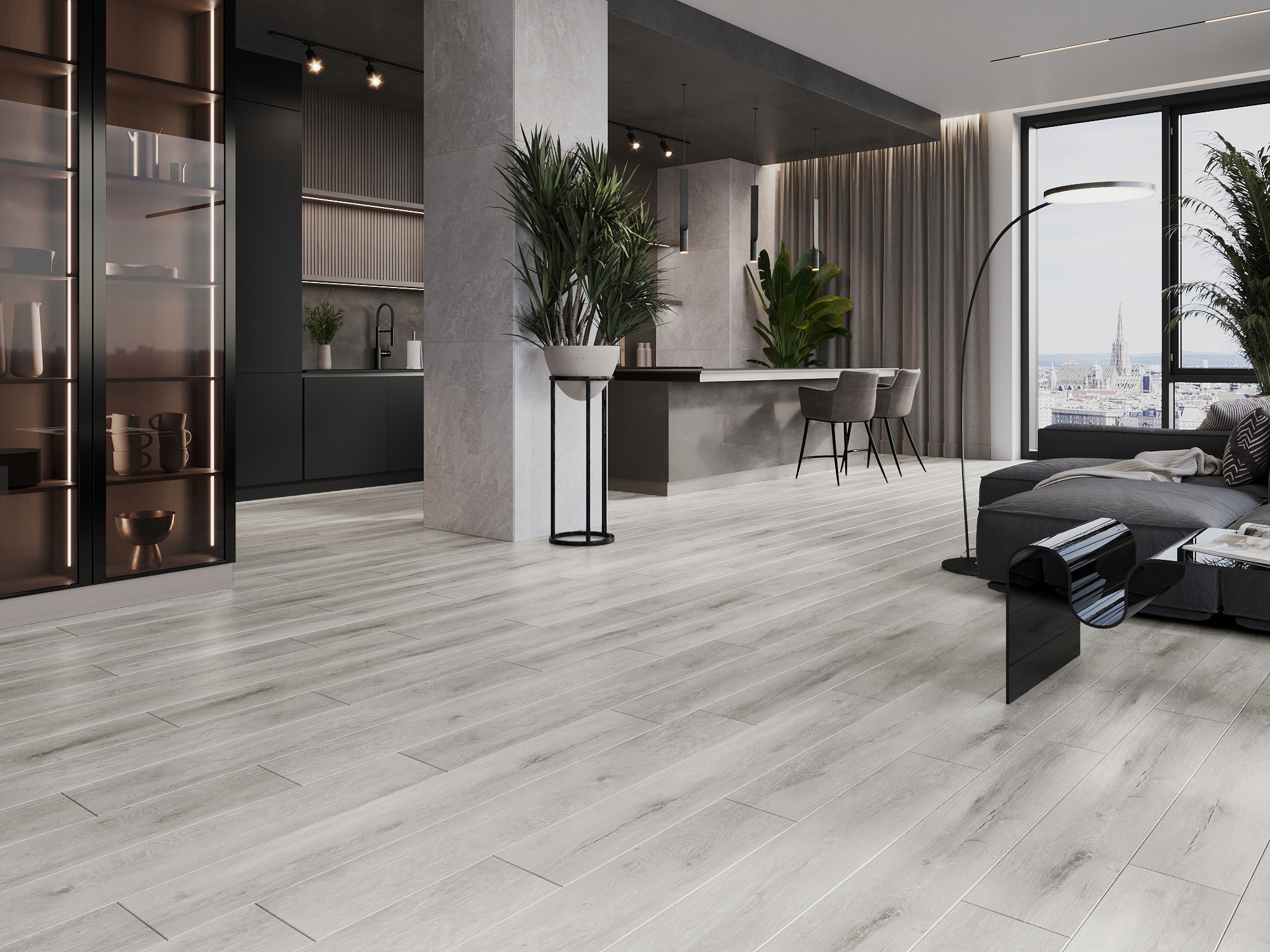 MEXEN BOONE PANELE WINYLOWE SPC 6,5 MM PODKŁAD IXPE 4 V-FUGA DĄB Długość 124 cm