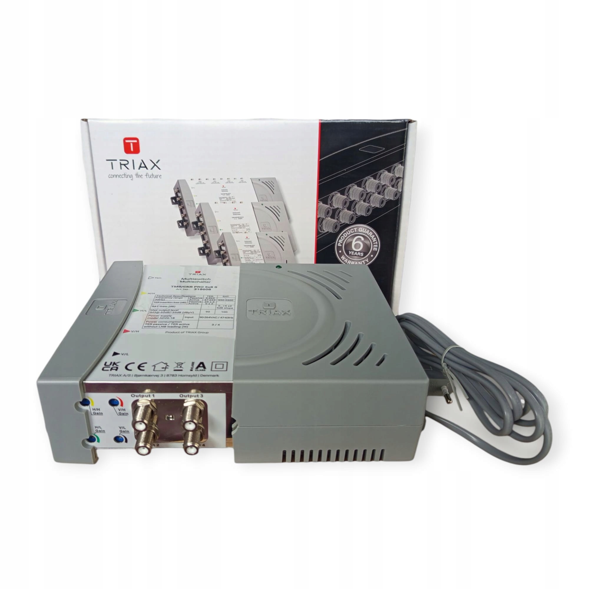 Multiswitch Triax Tms/ckr Pro 5x8 S z zasilaczem