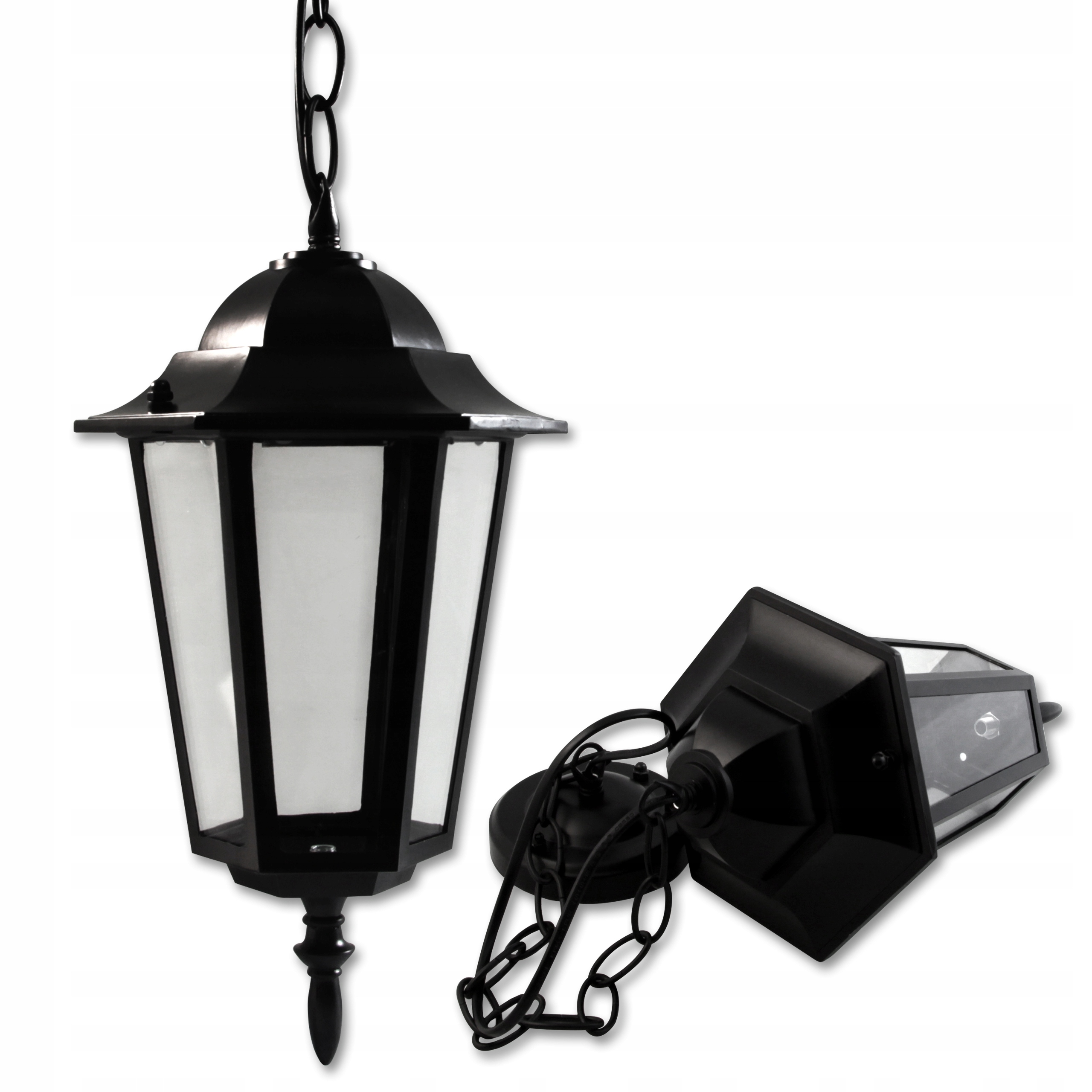 

Lampa Ogrodowa Wisząca Zewnętrzna Alu+szkło E27