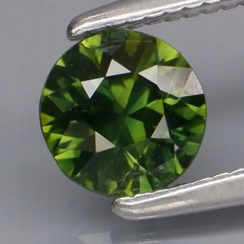 Přírodní Safír 0.59ct Zelený Kulatý eCertifikát Wbd