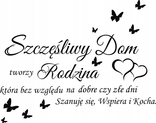 

Naklejka na ścianę Szczęsliwy dom Rodzina nr 122