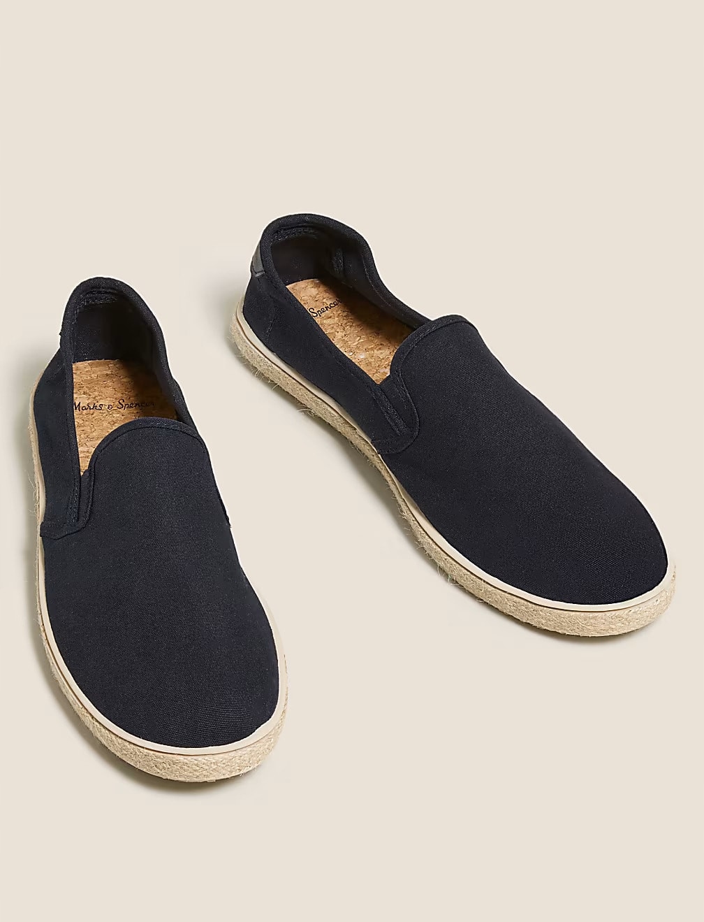 MARKS & SPENCER KLASYCZNE GRANATOWE ESPADRYLE P8O NTR8__42