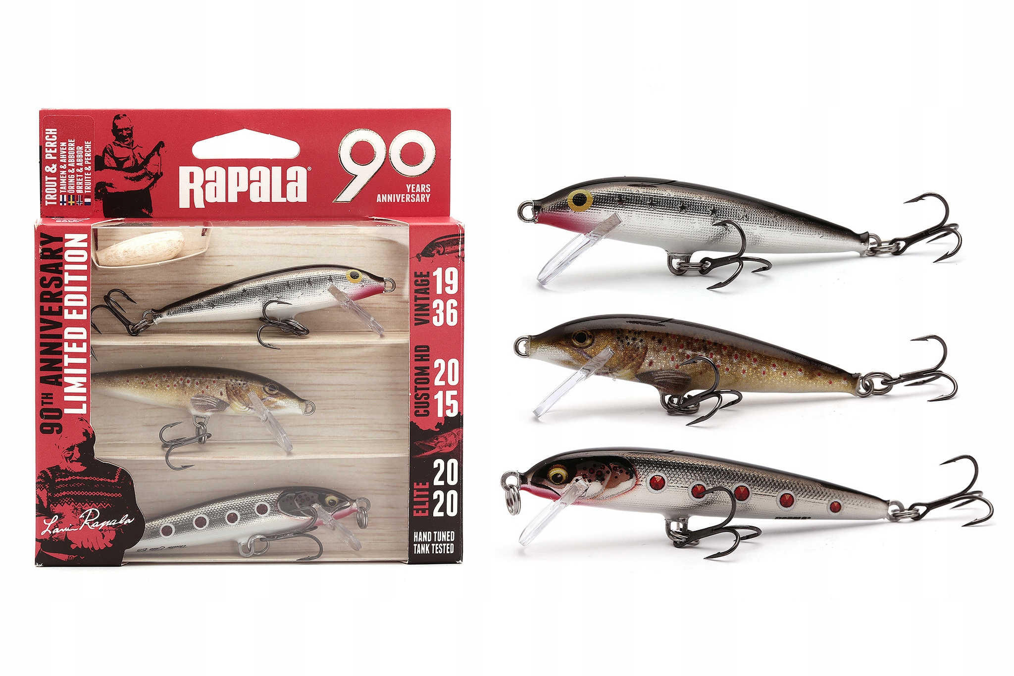 Jubileuszowy Limitowany Zestaw Woblerów Rapala 90 Years Lure