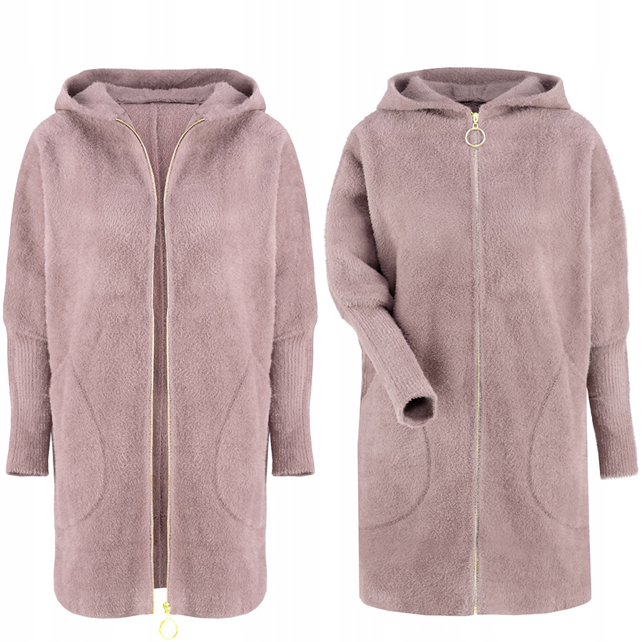 

Alpaki Na Suwak Płaszcz Wełna oversizeDŁUGI