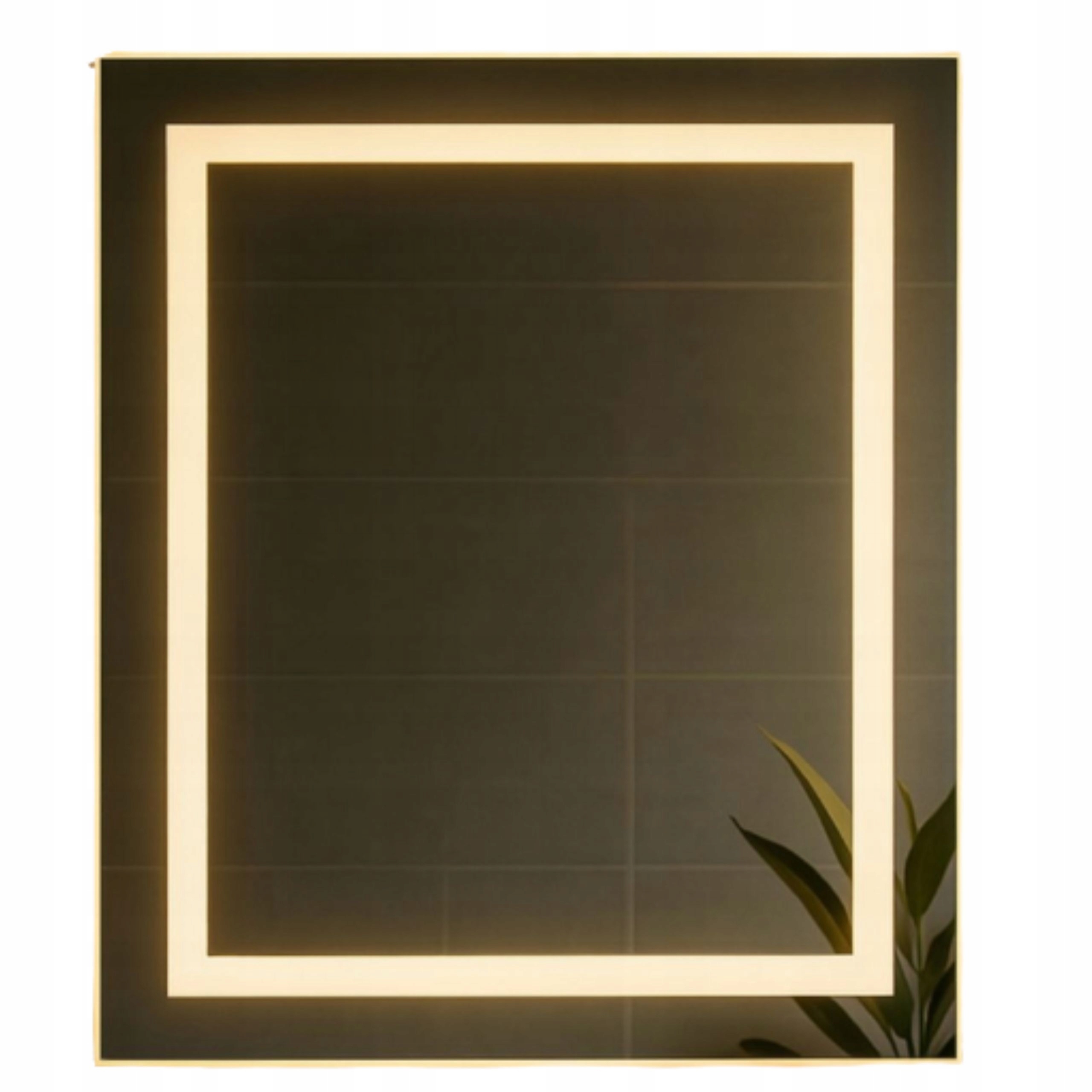 Zrcadlo Led 50x70 cm Obdélníkové závěsné nástěnné Led osvětlení Luna