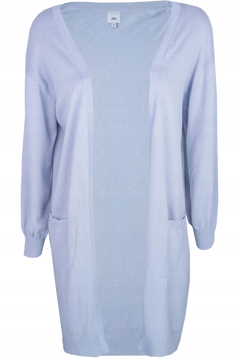 

River Island Długi Błękitny Sweter Narzuta L 40