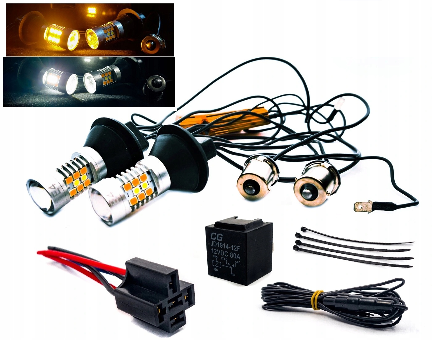 Kierunkowskazy Dzienne LED 2w1 DRL BA15S P21W Part manufacturer Other