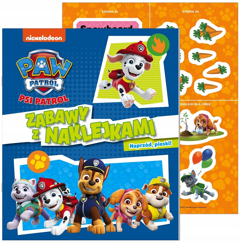 

Psi Patrol Zabawy z Naklejkami 3 Naklejki Zagadki