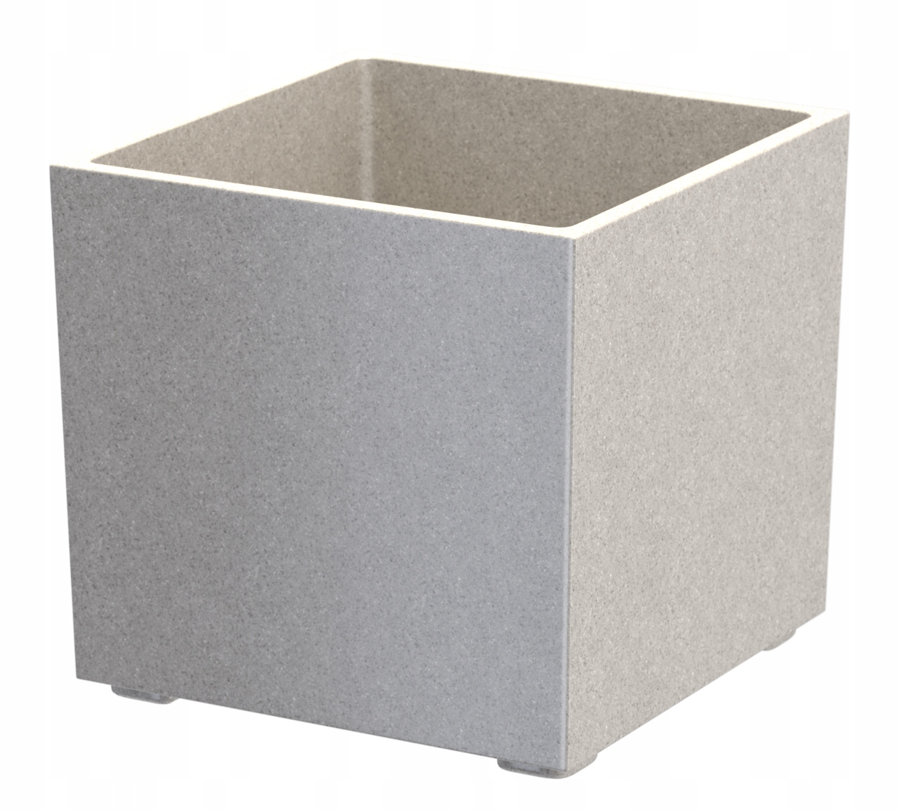 Štvorcová Granitová Kvetináčka Argos M do záhrady Béžová