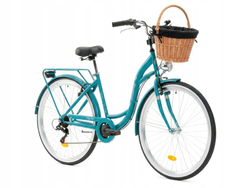 Rower miejski Indiana Moena S7B 28 cali damski Morski Koszyk Wkład