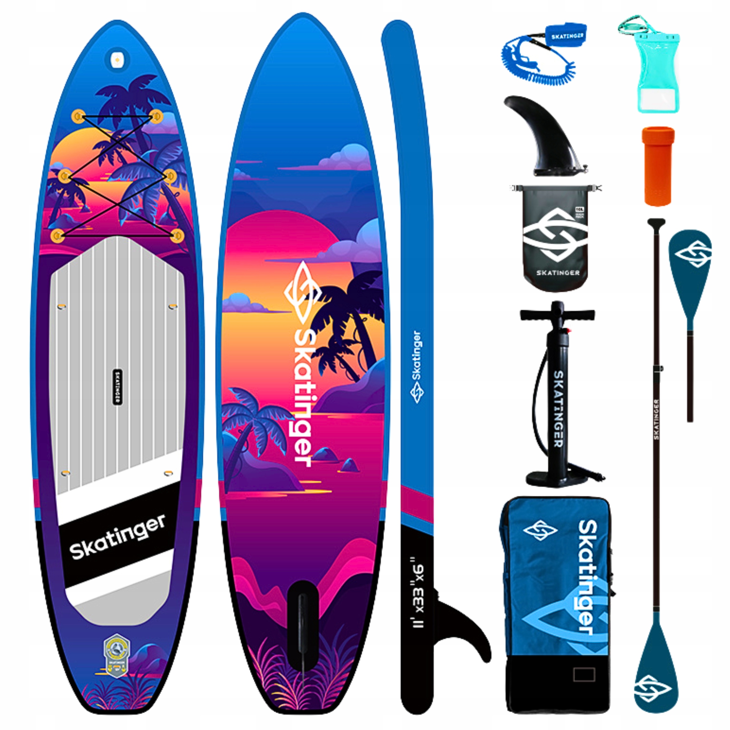 Sup deska pro plavání Nafukovací 320 cm Stand Up Sada pádel Příslušenství