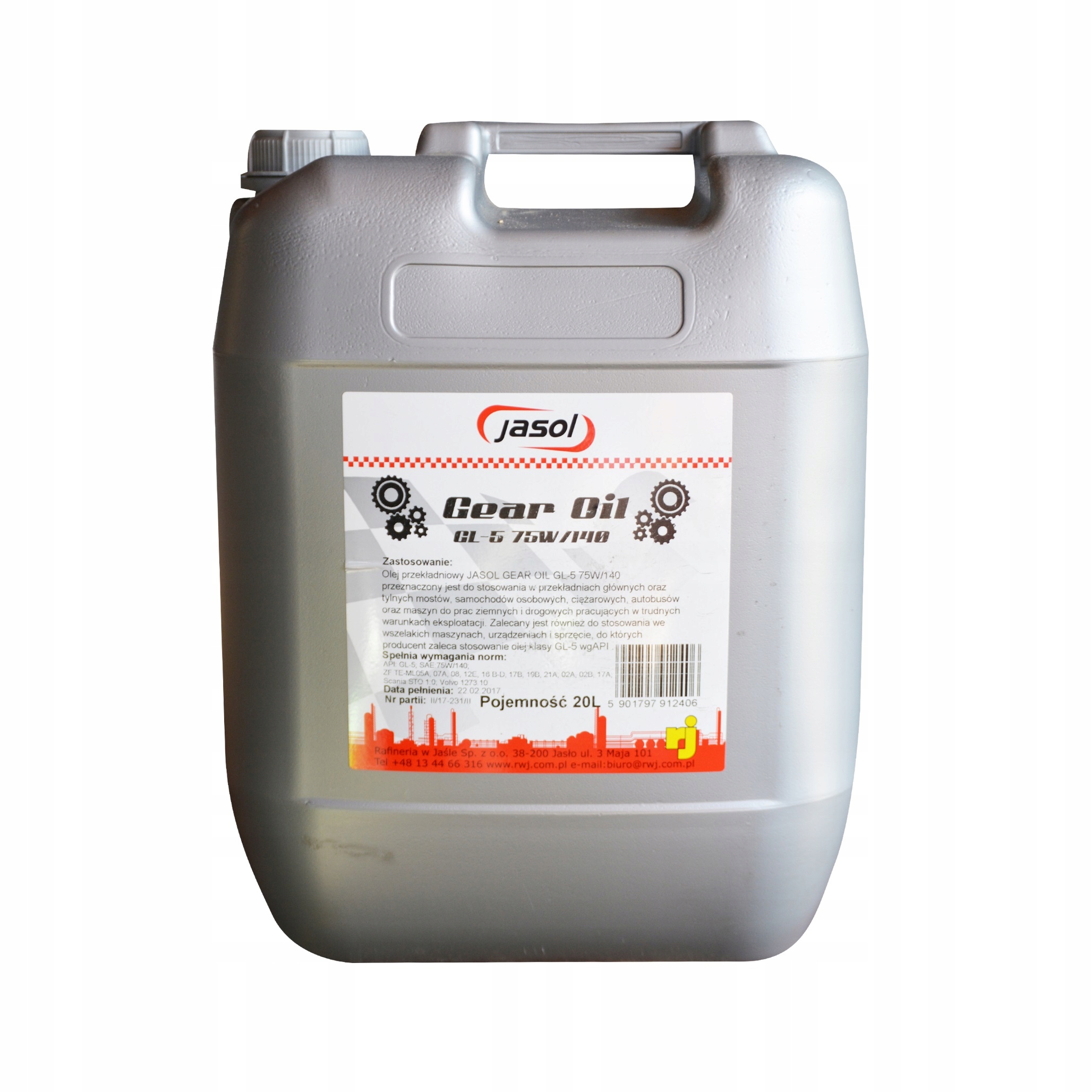 OLEJ PRZEKŁADNIOWY HIPOL GL-5 75W140 20l