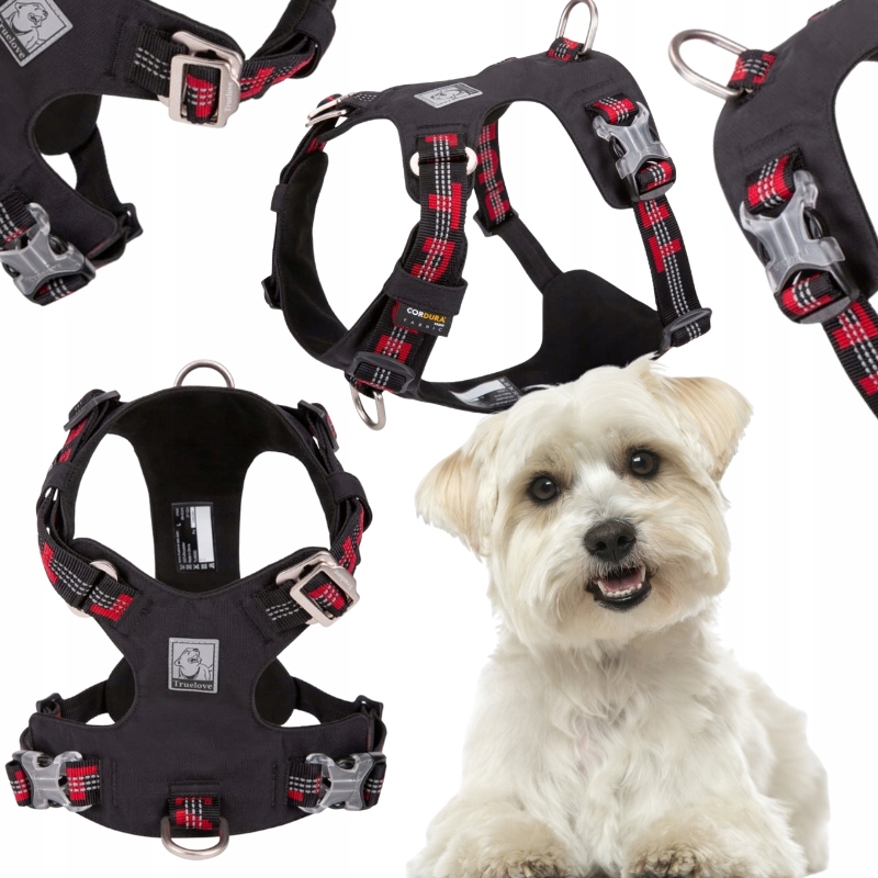 Levně Voděodolné Postroje Pro Psa Lehké Reflexní Truelove Adventure Dog Černé Xs