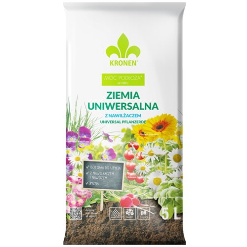 

Ziemia Uniwersalna Podłoże Kwiaty Warzywa Zioła 5L