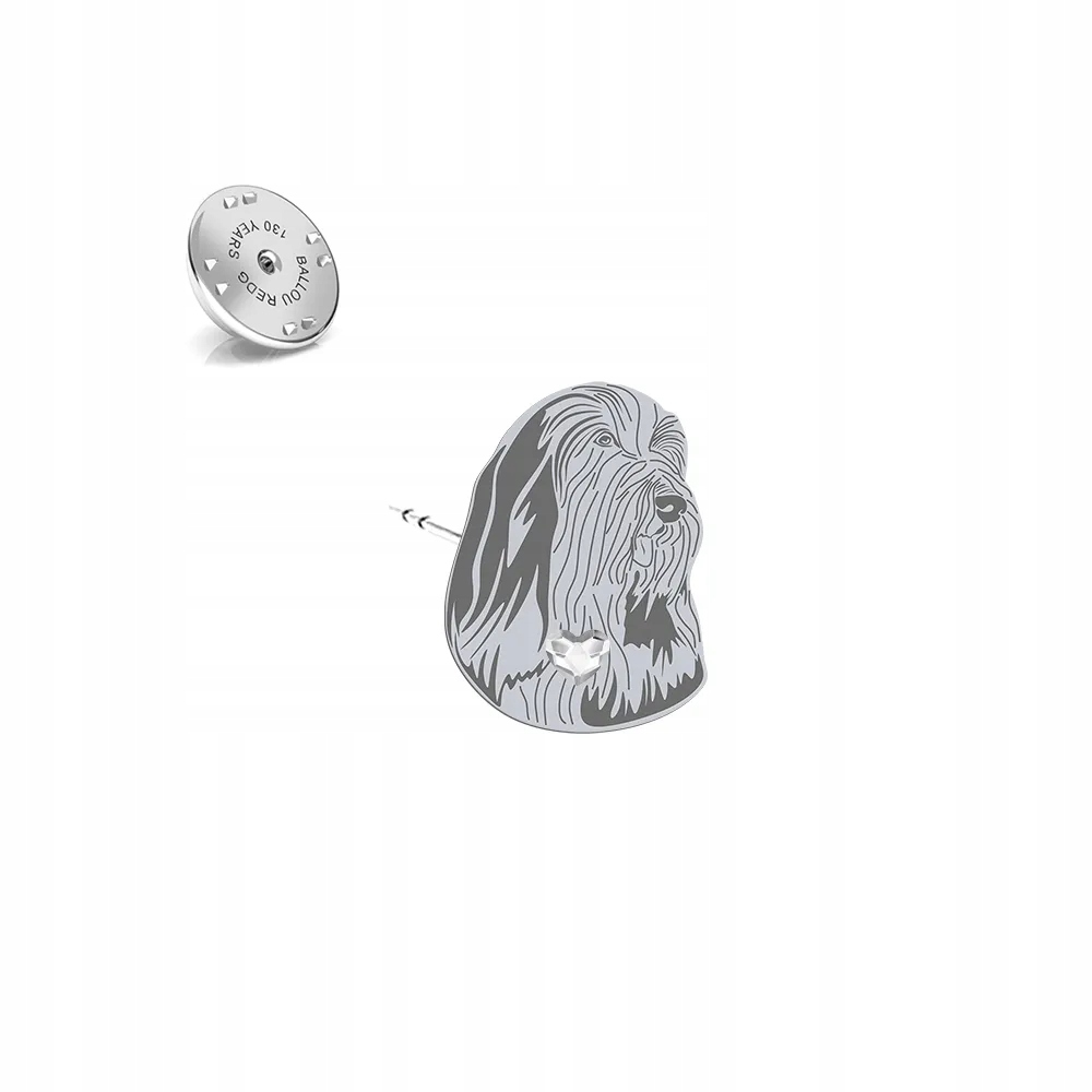 Odznak Stříbrná s pejskem Bearded Collie 925 Šperky Dárek Dedikace Bonus