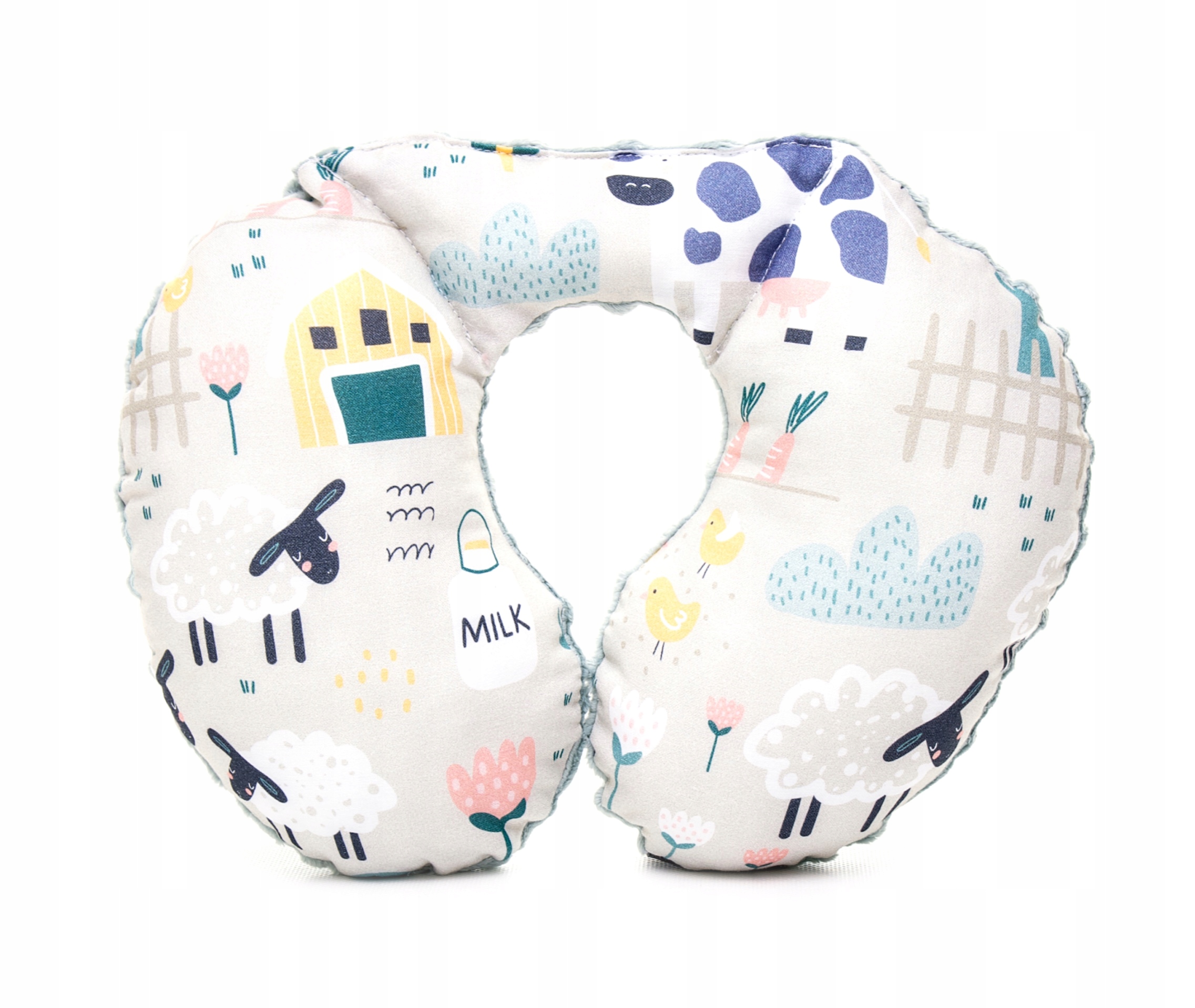 Poduszka podróżna ROGAL ZAGŁÓWEK dziecięcy bawełna premium minky FARMA