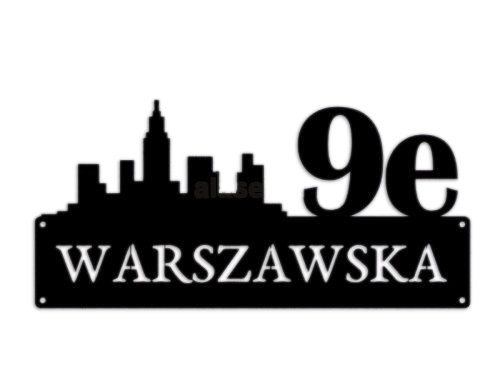 Číslo Na Dom 80 cm Tabuľa Adresa Ocel 2 mm ul. Warszawska