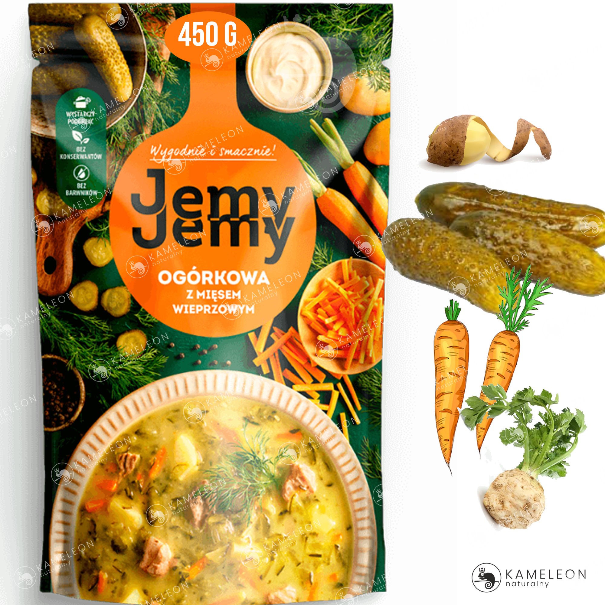 JEMY JEMY ZUPA OGÓRKOWA Z MIĘSEM WIEPRZOWYM 450G EAN (GTIN) 05901696011934