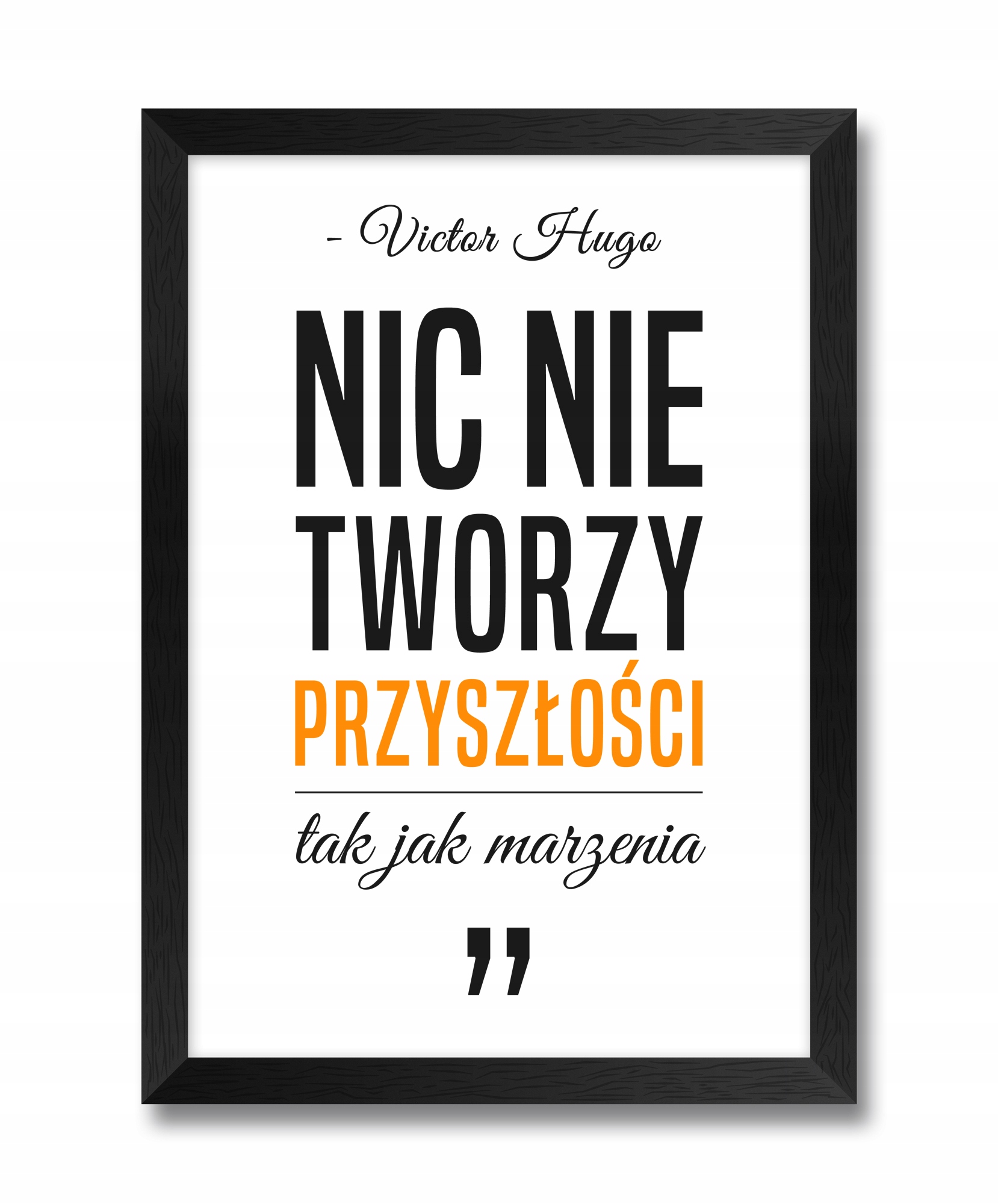 

Cytat ramka obraz na ścianę do salonu Marzenia