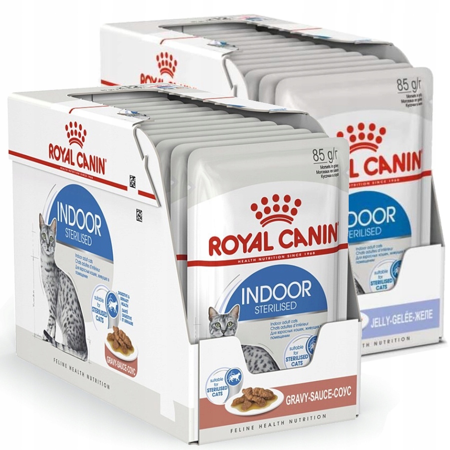 Royal Canin Indoor Sterilised v želé omáčce 24x85g Krmivo Vlhké Pro Kočky