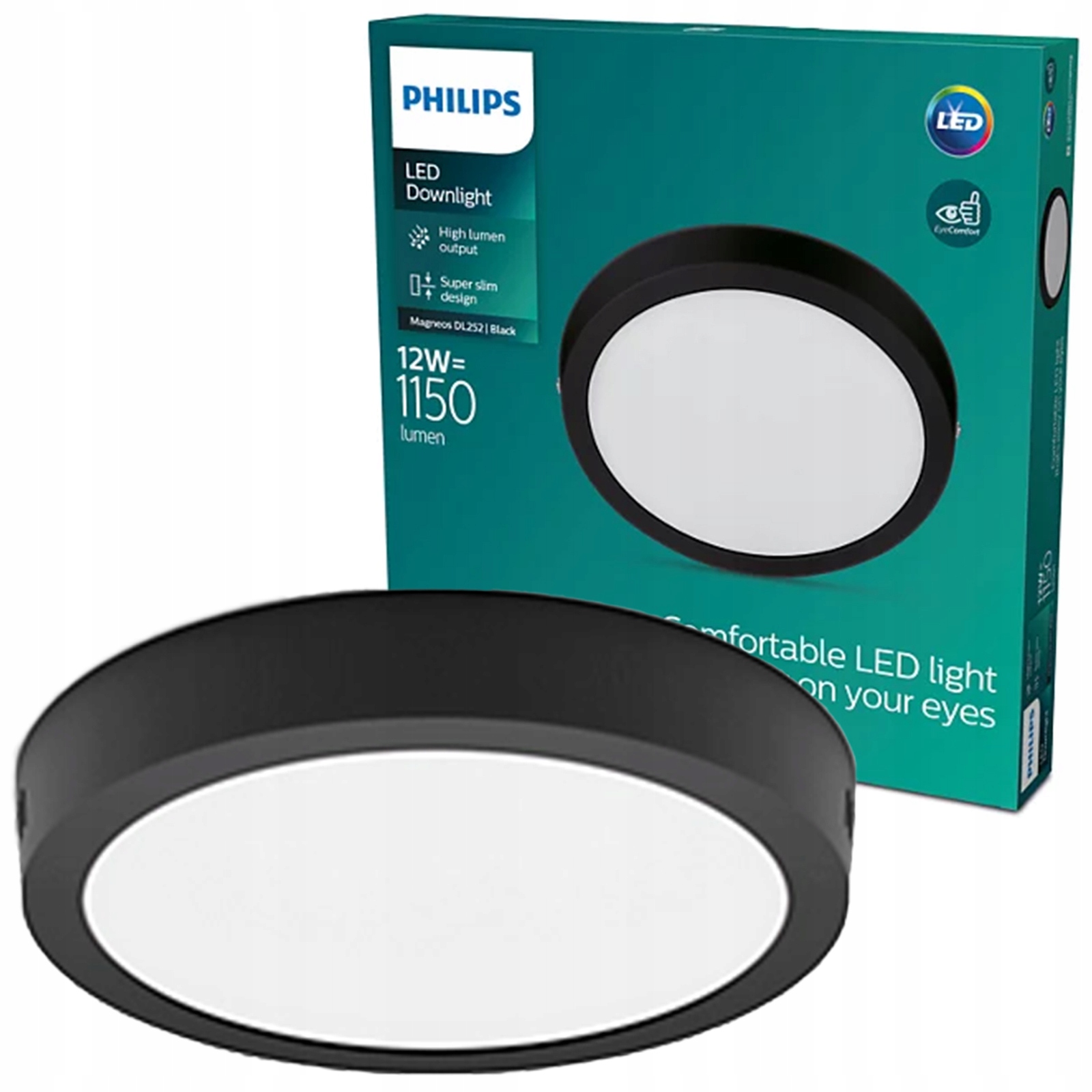 Plafon Led Lampa Sufitowa Natynkowa Panel 12W 21cm Okrągły Magneos Philips