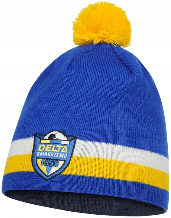 Czapki zimowe z pomponem! Własny wzór! Projekt! Rozmiar uniwersalny