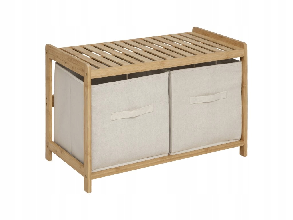 Lavice do koupelny Tidy Box, 2 úložné boxy, 66,8 x 44 x 35 cm