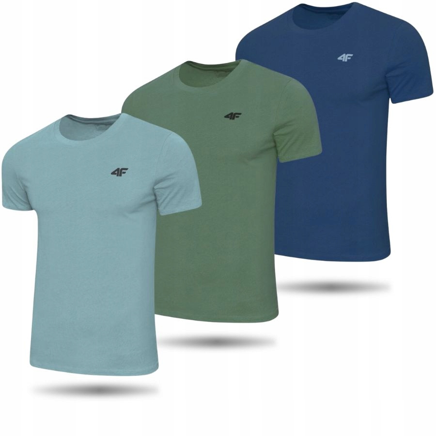 Zestaw 3x Koszulka Męska Sportowa 4F T-shirt Bluzka Na Co Dzień