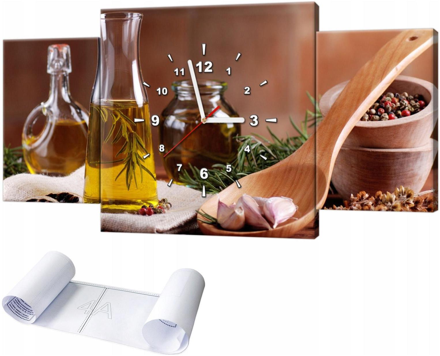 

Zegar Na Ścianę Do Kuchni Kawa Przyprawy 80X40