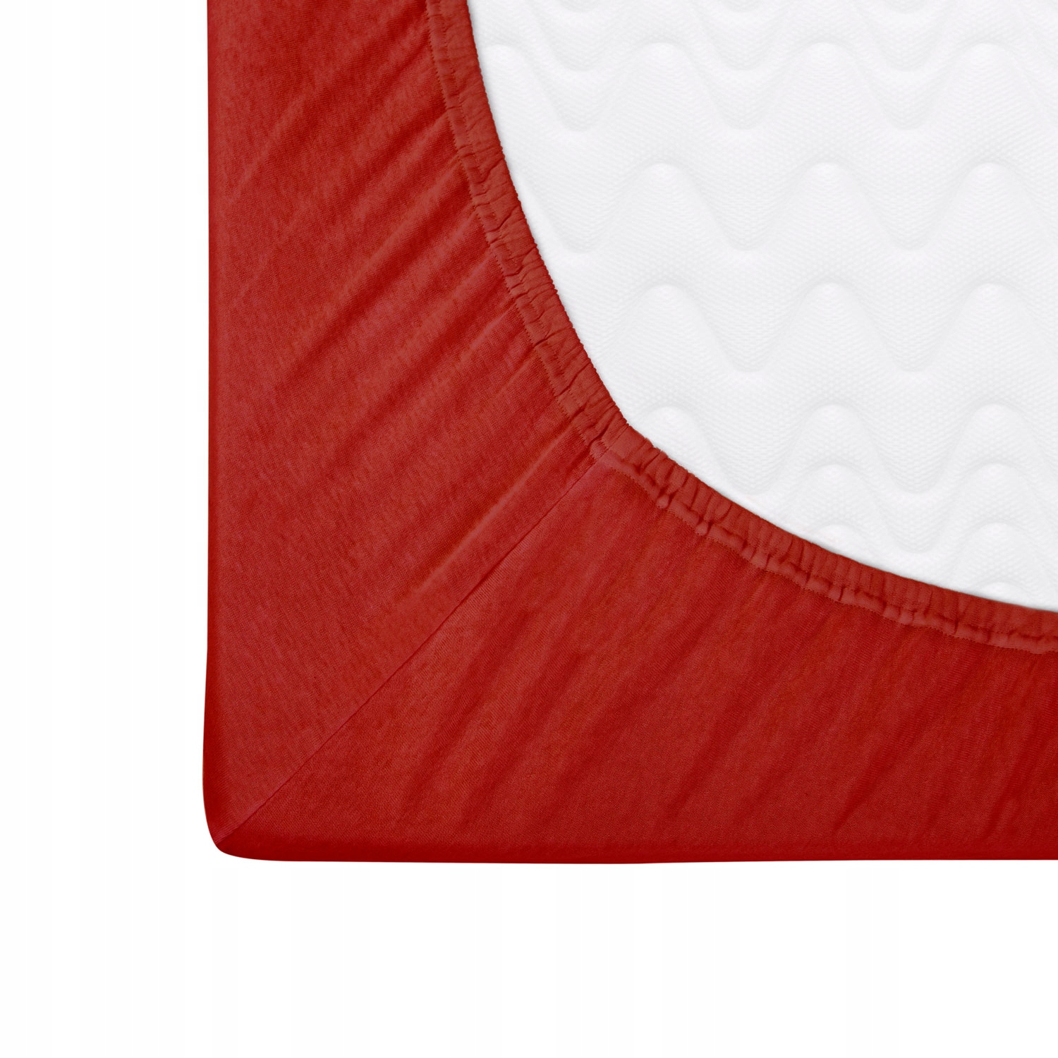 Prześcieradło jersey z gumką 110/120x200 czerwone