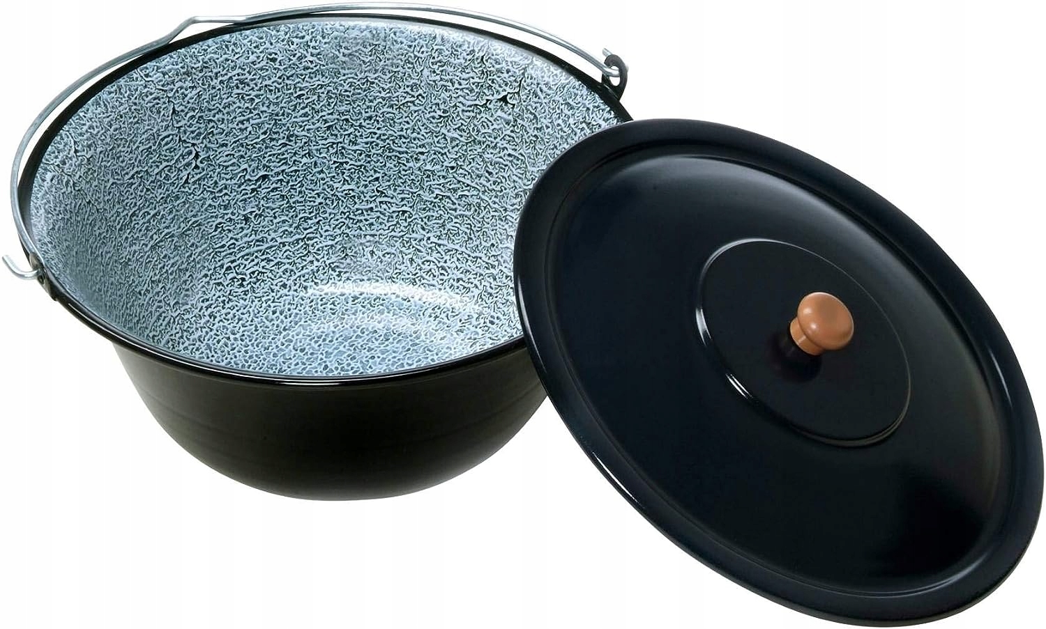 Maďarský smaltovaný kotlík 10 L Premium těžký na oheň guláš bogracz