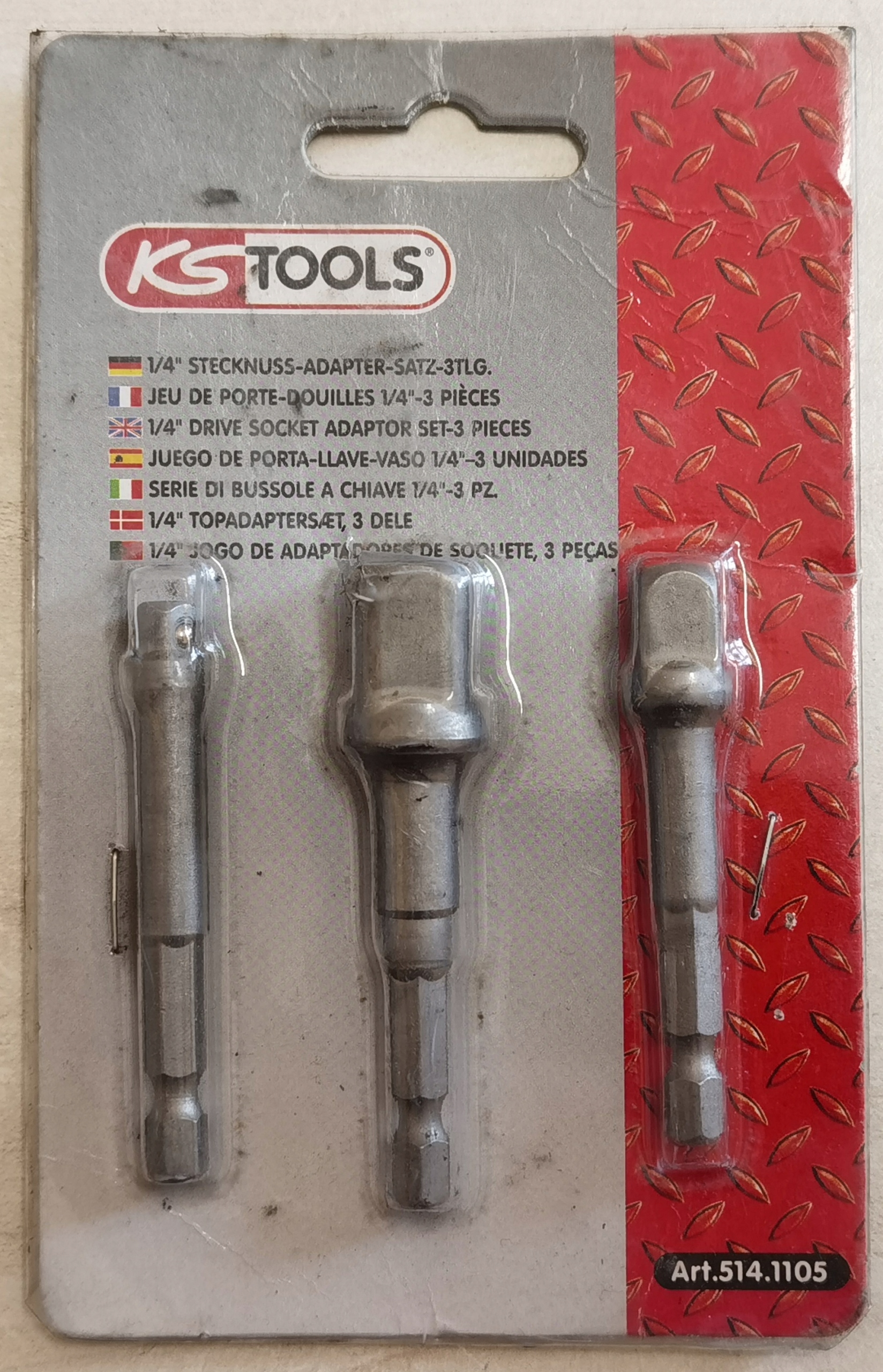 Zestaw adapterów nasadek 1/4" 3 szt. KS TOOLS Marka KS Tools