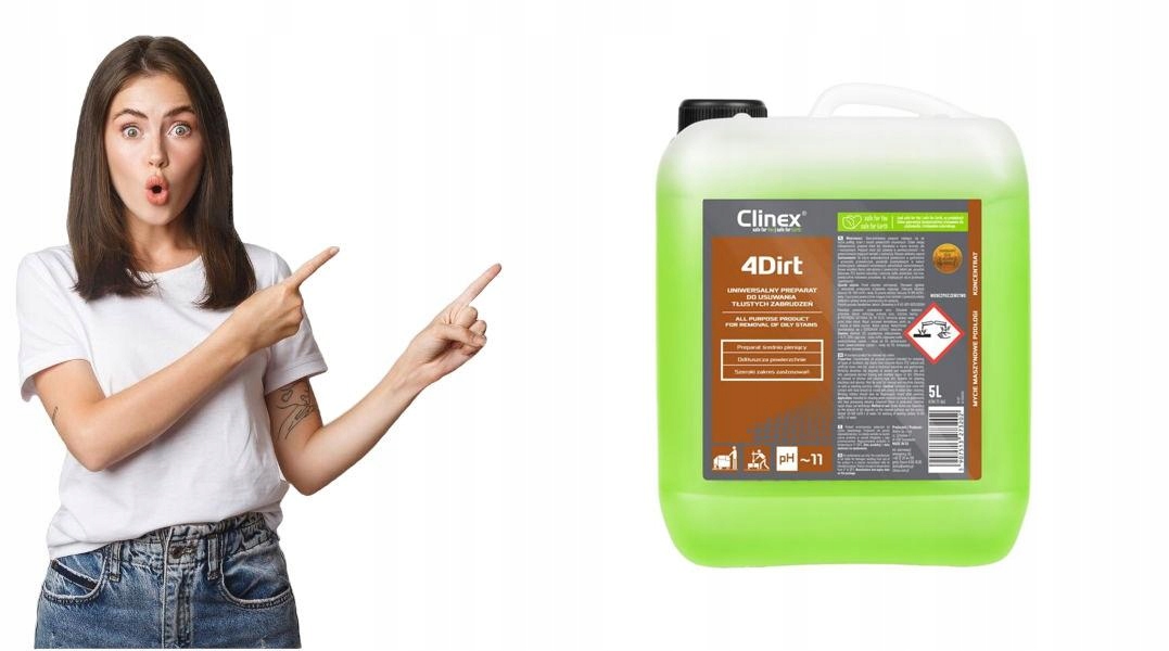 Levně Tekutina na mastné skvrny Clinex 4DIRT 5L (sklady)