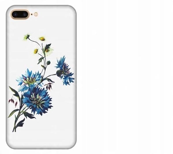 

Etui pokrowiec iPhone 7 Plus Kwiat niebieski akwar