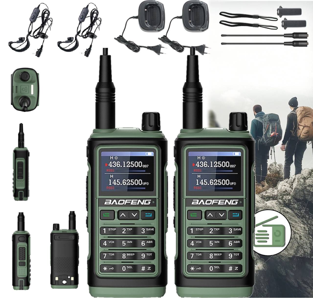 Vysielačka Rádiotelefón Baofeng UV-17M Ručná Vysielačka Pmr Vhf Uhf Usb-c