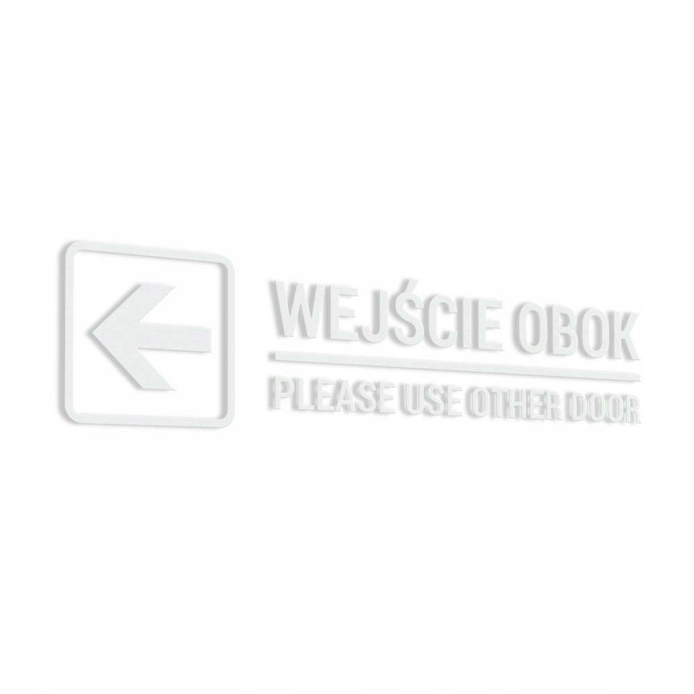 

Naklejka Wejście Obok strzałka w Lewo 10x40