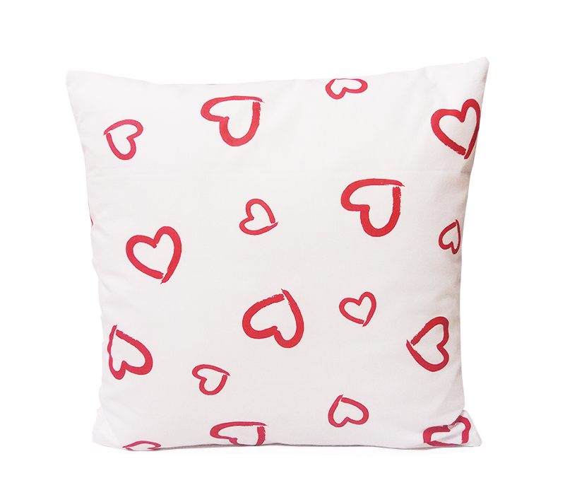 POSZEWKA Bawełna 40x40 SERCA CZERWONE