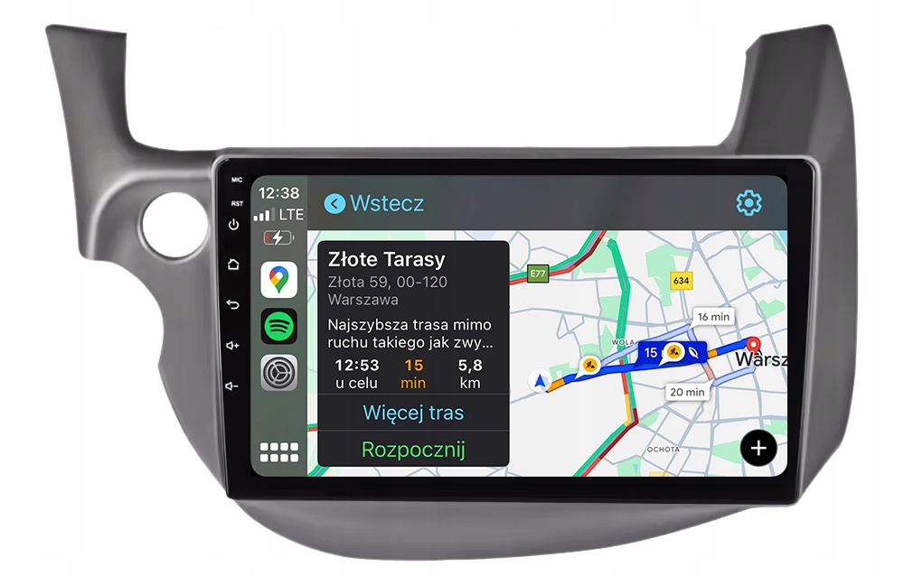 Honda Jazz 2008-2014 Radio Navigace Android Carplay Mapy