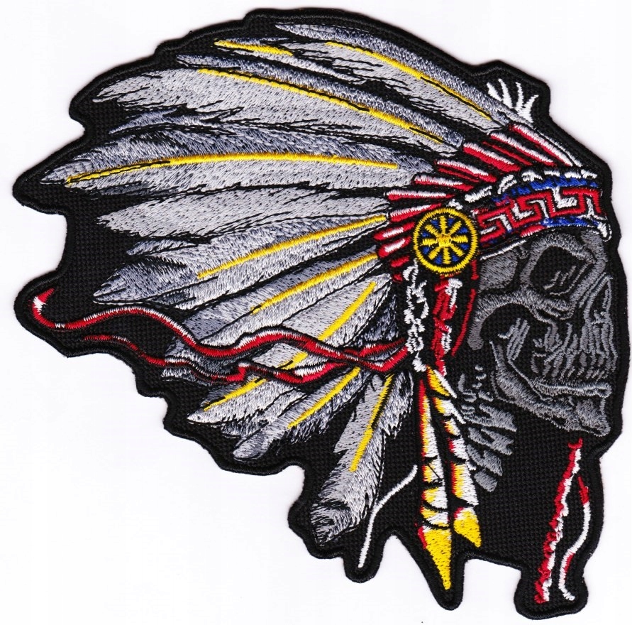 Var Nášivka Starý Indián 28 x 24 cm Harley, Kawasaki , Honda