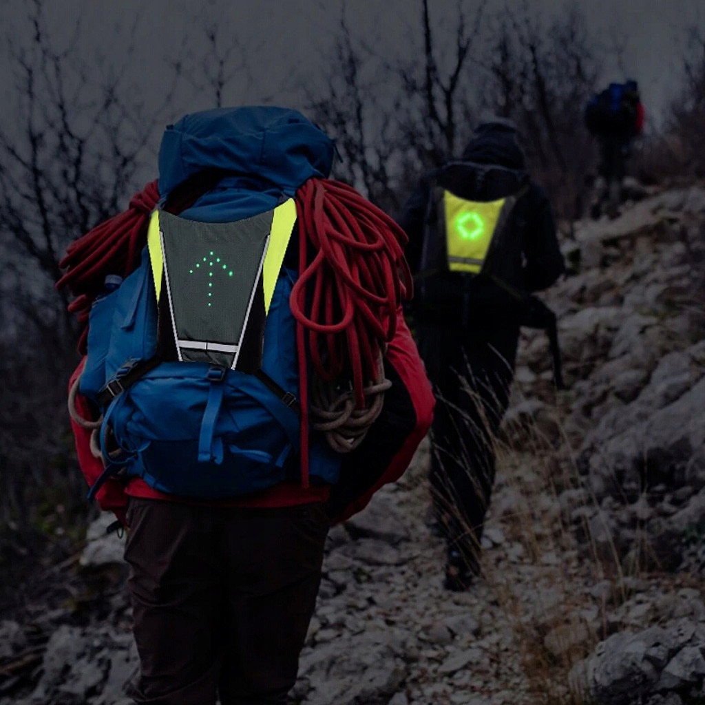 KAMIZELKA ODBLASKOWA NA ROWER LED+PILOT Kolekcja Bicycle Safety LED Backpack Light