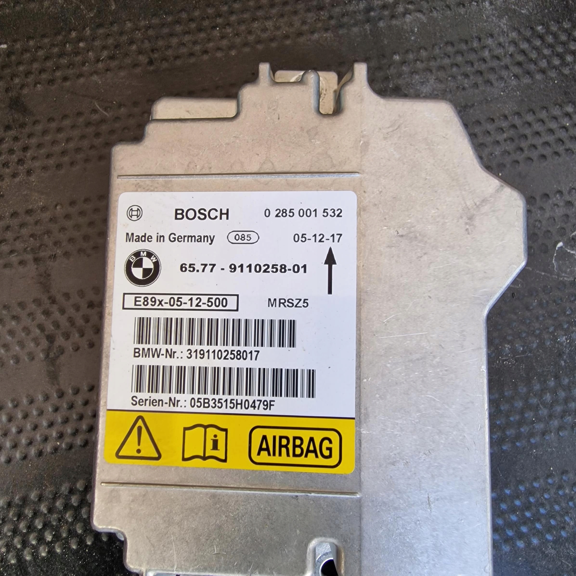 SENSOR PODUSZEK BMW E90 E91 9110258