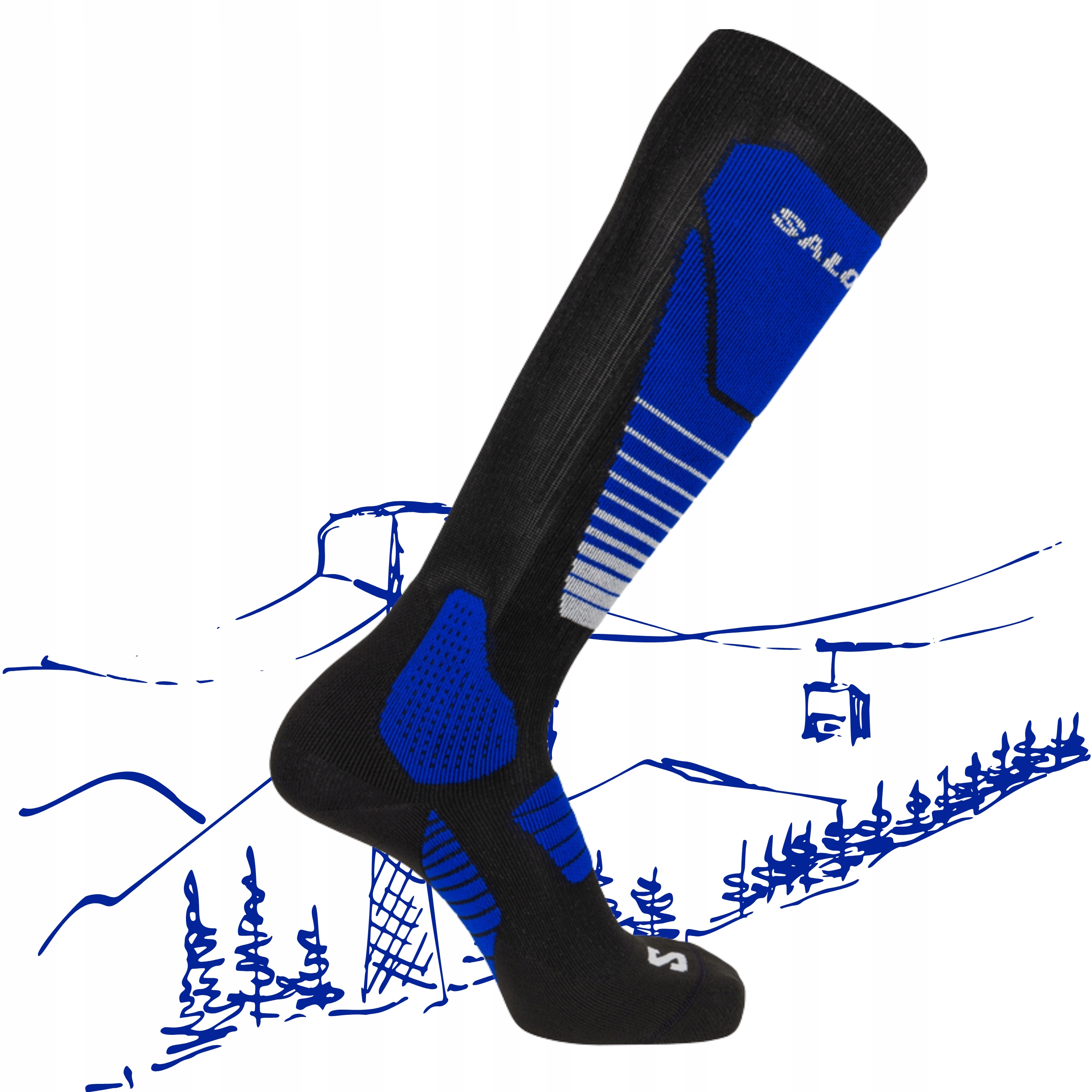 Skarpety Narciarskie Zimowe Snowboardowe Salomon S/pro Ski Ciepłe 36-38