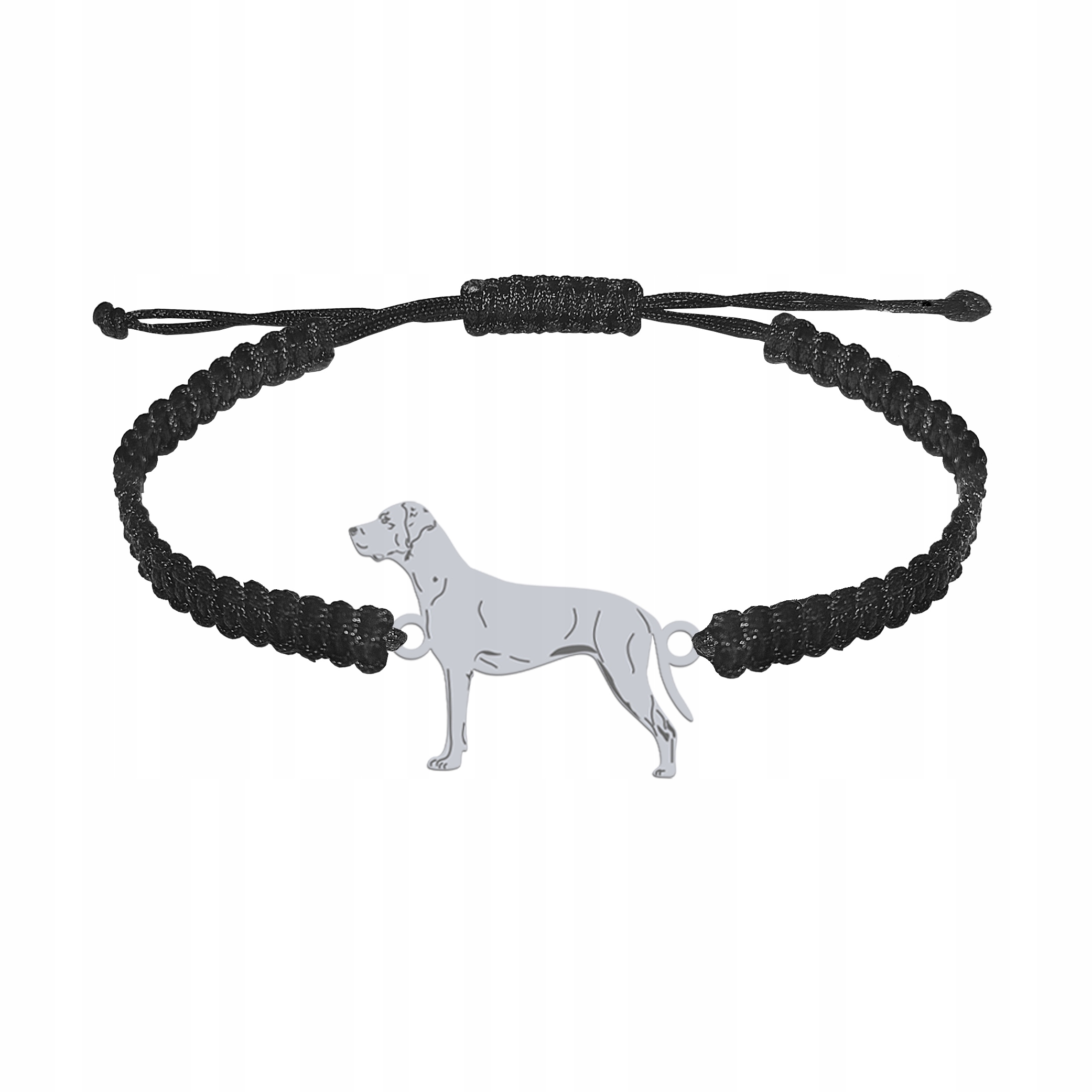 Náramek Stříbro 925 s psem Louisiana Catahoula Šperky Makramé Gravírování
