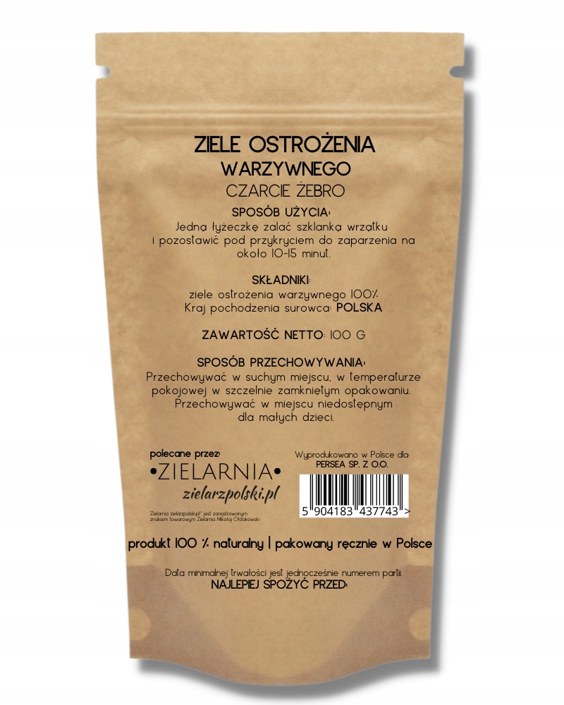 

Ostrożeń warzywny ziele czarcie żebro 100g