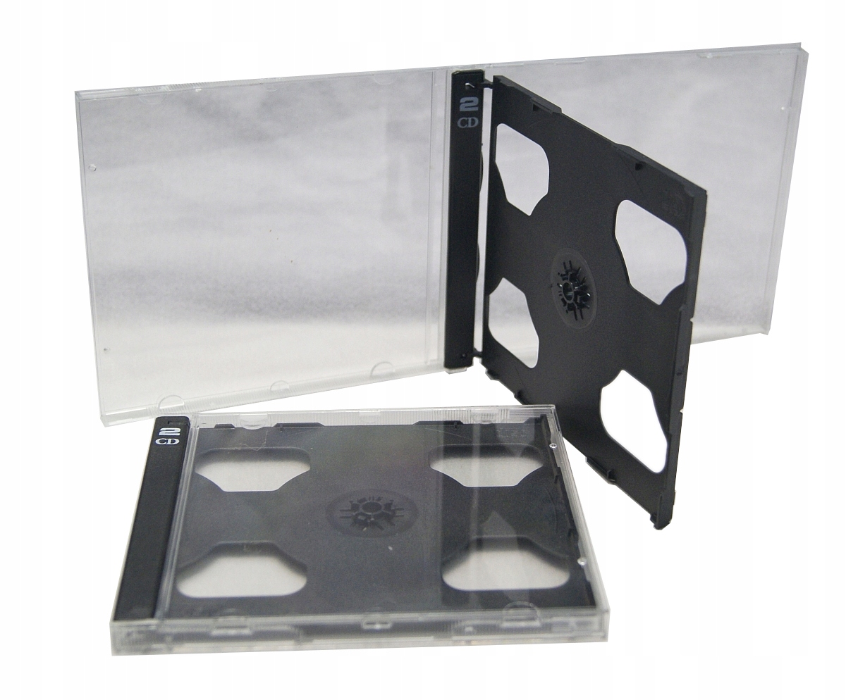 

Pudełka na 2 x CD Box Jewel Case Czarne 50 szt