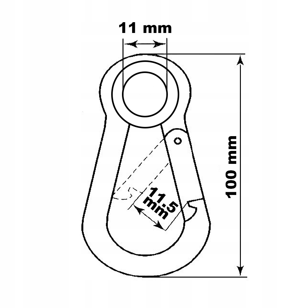 Karabińczyk zab. z tulejką plastikową huśtawka hak Kod producenta 3606