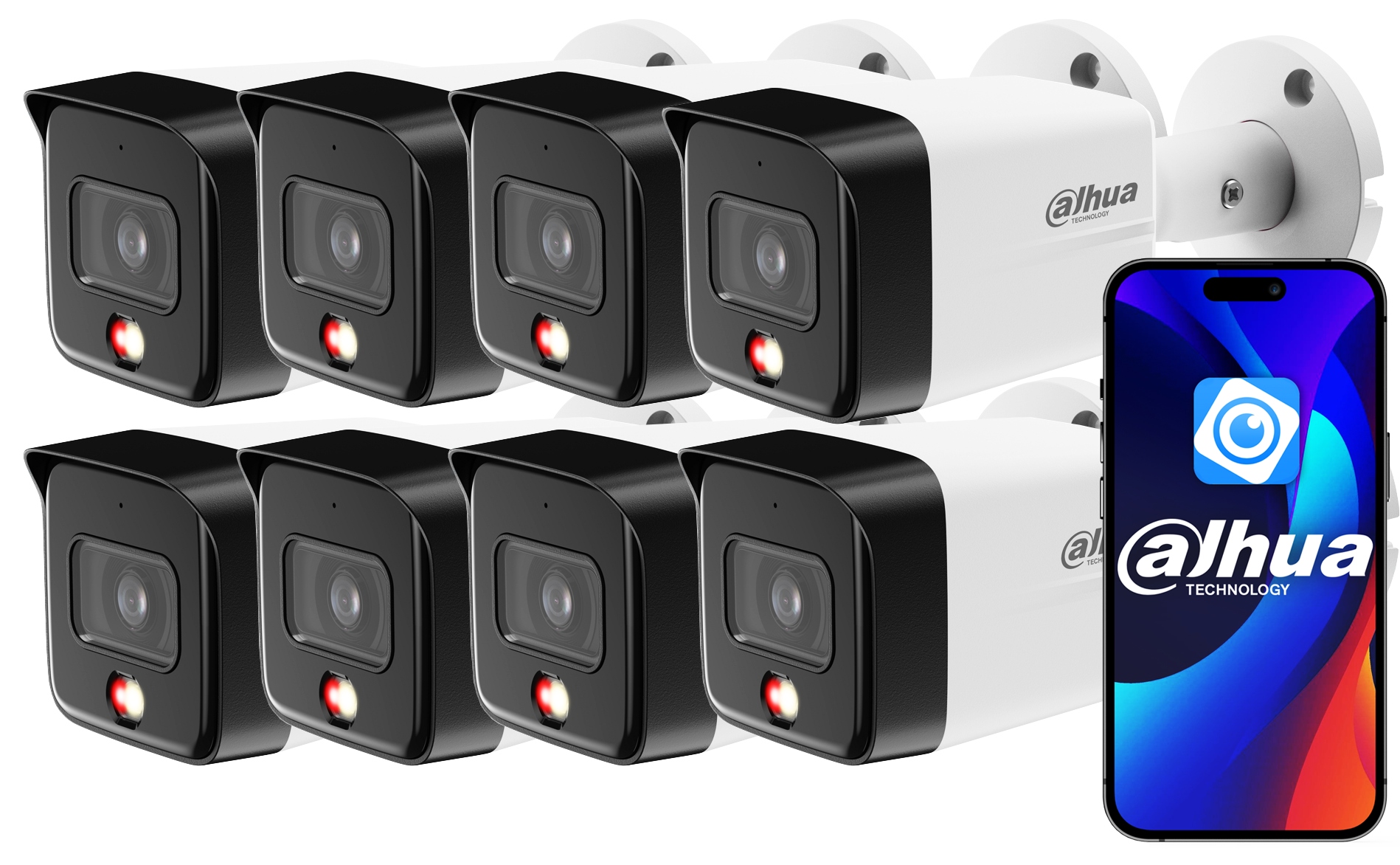 Ip kamera Dahua 6Mpx IPC-HFW1639TC-A-IL-0280B Sada 8 kusov