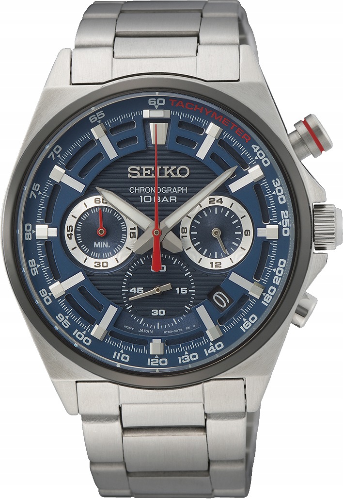 Pánské Hodinky Seiko Sportovní Chronograf Jako Dárek 10 Barů Krabička
