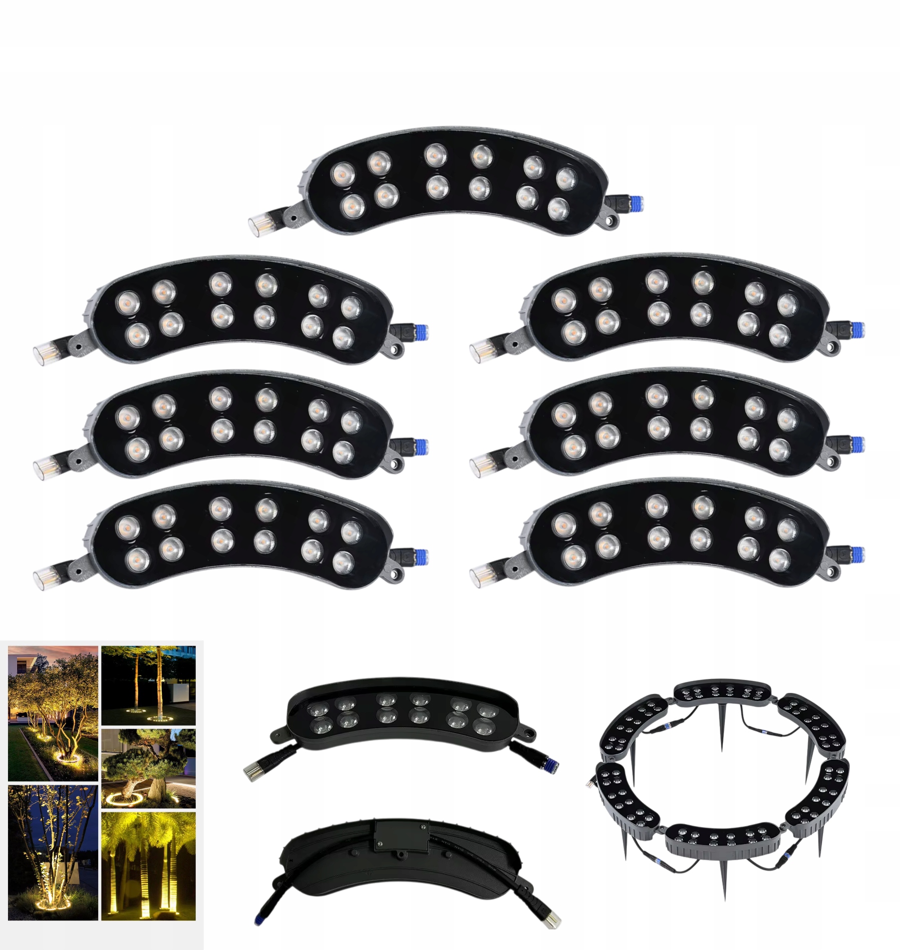 Led lampa podsvietenie pre stromy 12W 230V IP65 teplá biela 3000K 7ks
